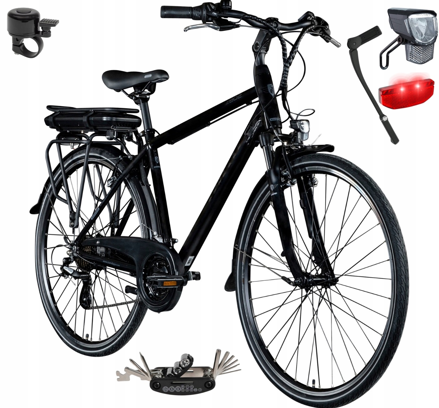 Rower Elektryczny Męski Trekkingowy 28 250W Shimano Acera Amortyzacja Alu