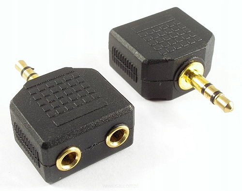 Złącze Jack 3. 5/ 2x3. 5 złote NH552 Lechpol Electronics