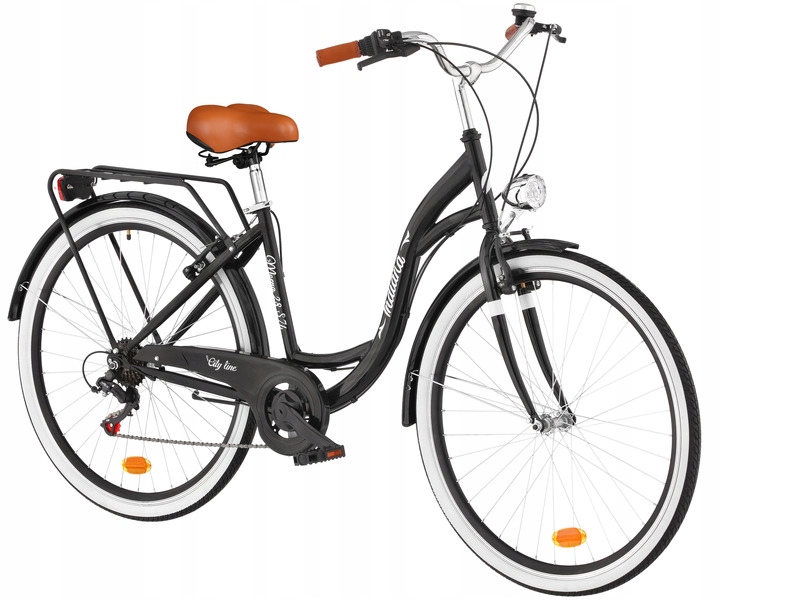Rower miejski Indiana Moena S7B D17 28 cali damski Czarny