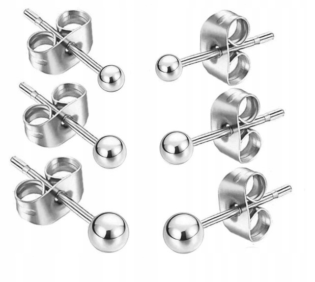

Kolczyki Srebrne Kulki 2,3,4 mm Stal Nierdzewna