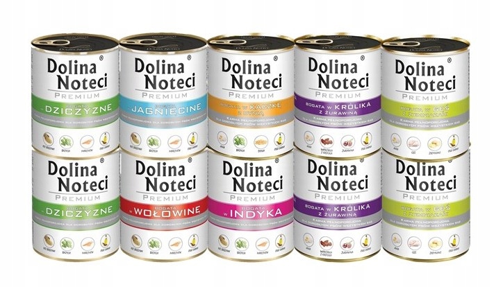 Levně Dolina Noteci Premium Vlhké krmivo mix chutí 10x800 g bez kuřecího masa a ryb