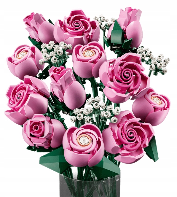 stavebnice Lego 789 dílků Botanicals Kytice růžových růží 10374