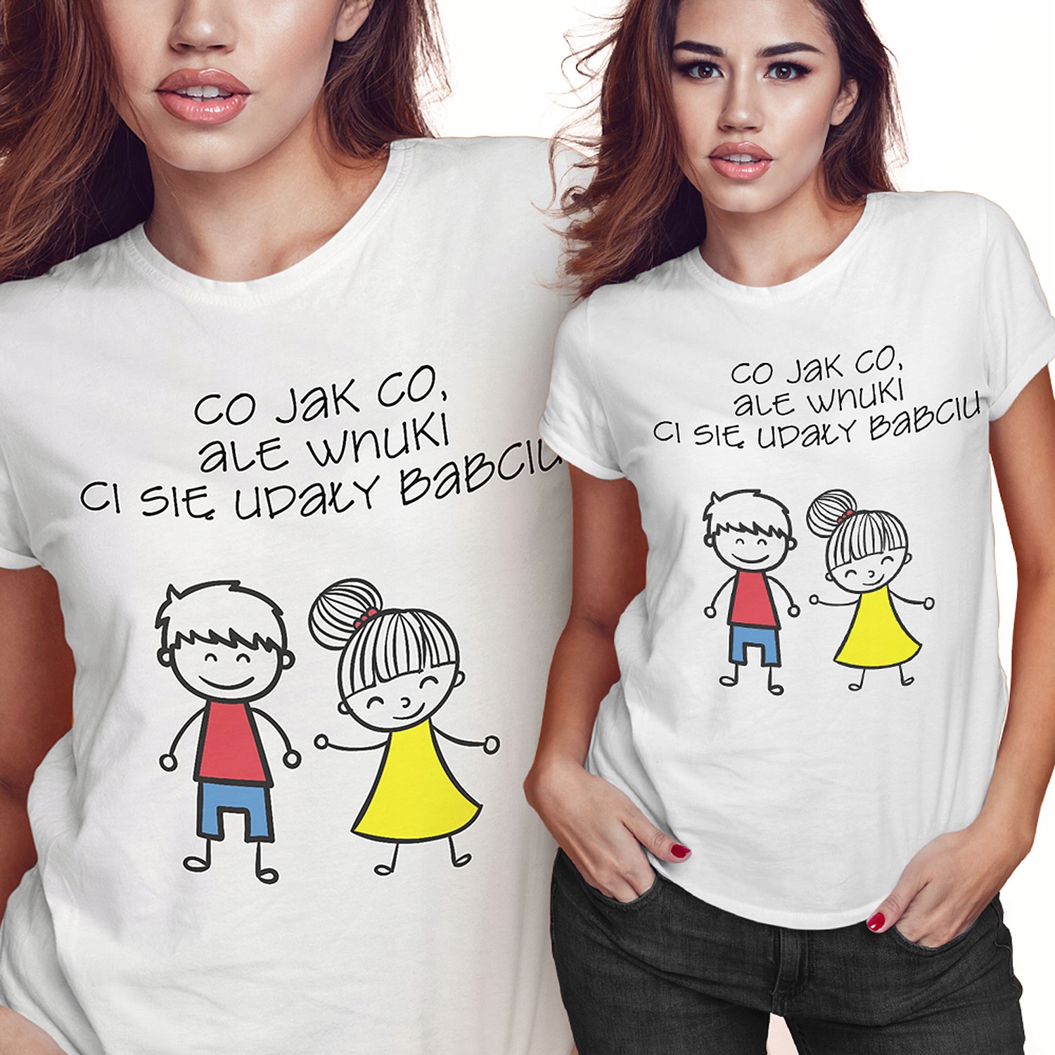 KOSZULKA T-SHIRT DZIEŃ BABCI L WNUKI CI SIĘ UDAŁY BABCIU PREZENT JAKOŚĆ