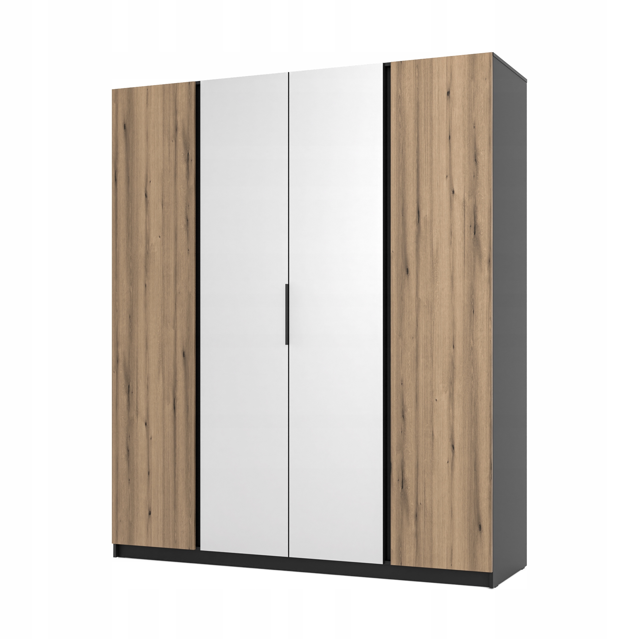 Elegantní velká prostorná Skříň Maja 2F 2 Zrcadlo Dveře Tyč