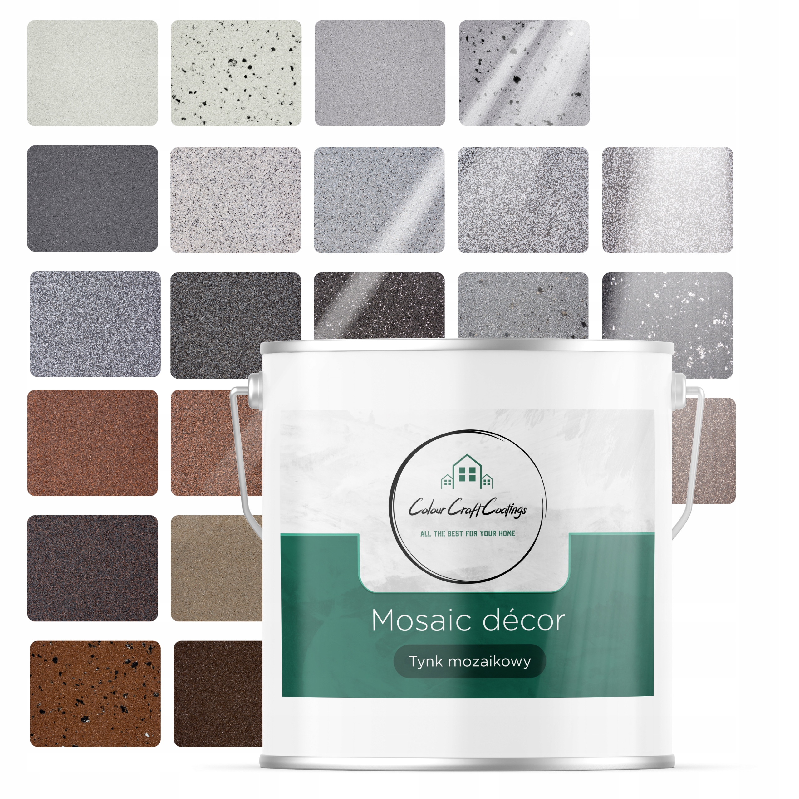 Tynk Mozaikowy 7 Kg 48 Wzorów Mika Efekt Premium Na Cokół Mróz Uv