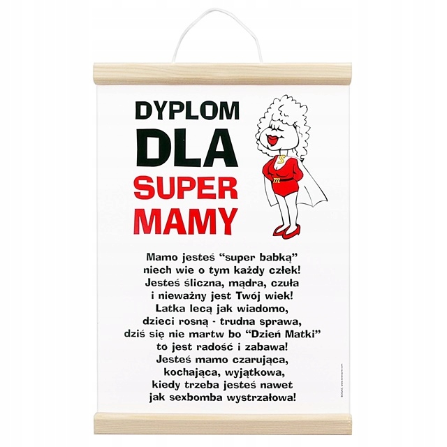 

dyplom z listewkami Mama dzień matki