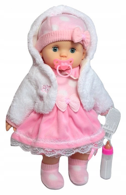 МЛАДЕНЕЦ КУКЛА ГОВОРИТ И ПОЕТ, ЗАКРЫВАЕТ ГЛАЗА + 1 БУТЫЛКА