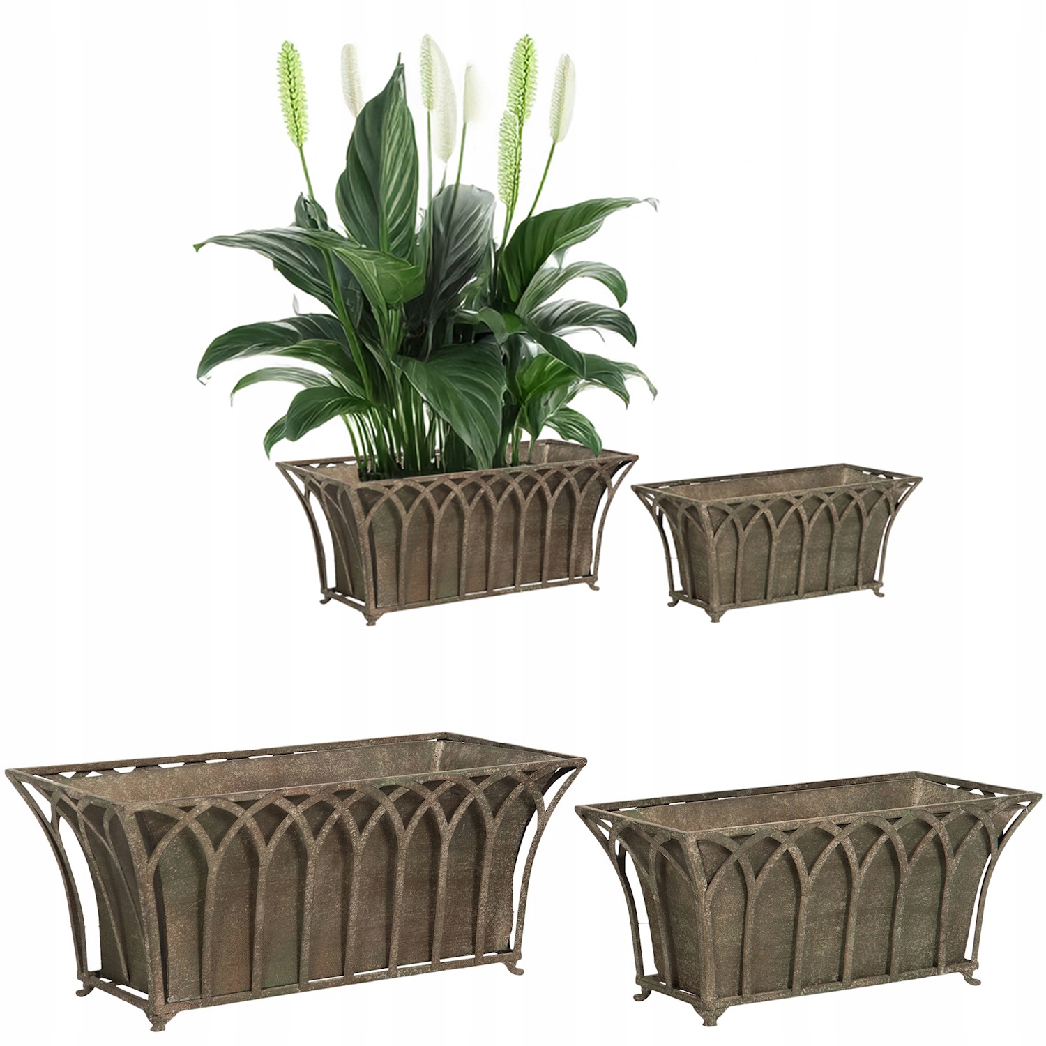 Veľký Kvetináč Na Balkón Teras Loft Do Monstery Obývačky Domu Obal Na Kvetináč 2 Ks