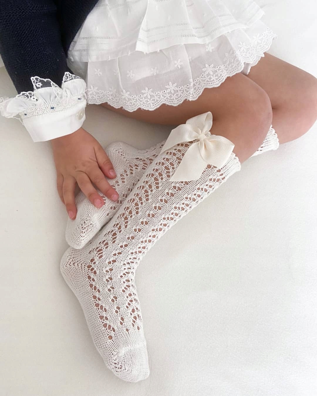 

Podkolanówki Condor z kokardką Ivory 3 lata