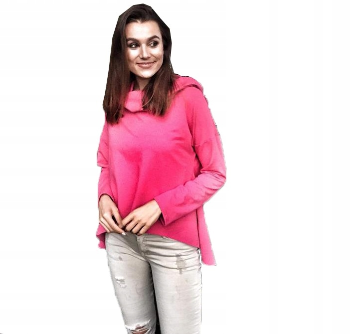 

Asymetryczna Tunika Bluza Sukienka Komin Kaptur L