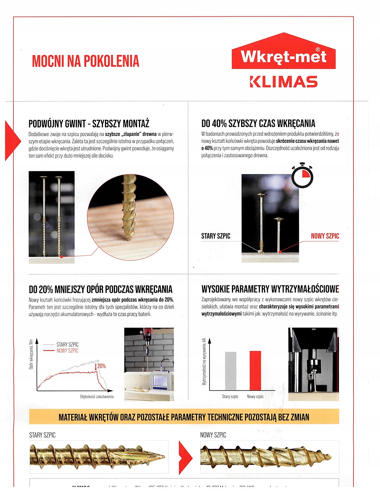WKRĘTY CIESIELSKIE PODKŁADKOWY 6x60 TORX 100szt Średnica wkręta 6 mm