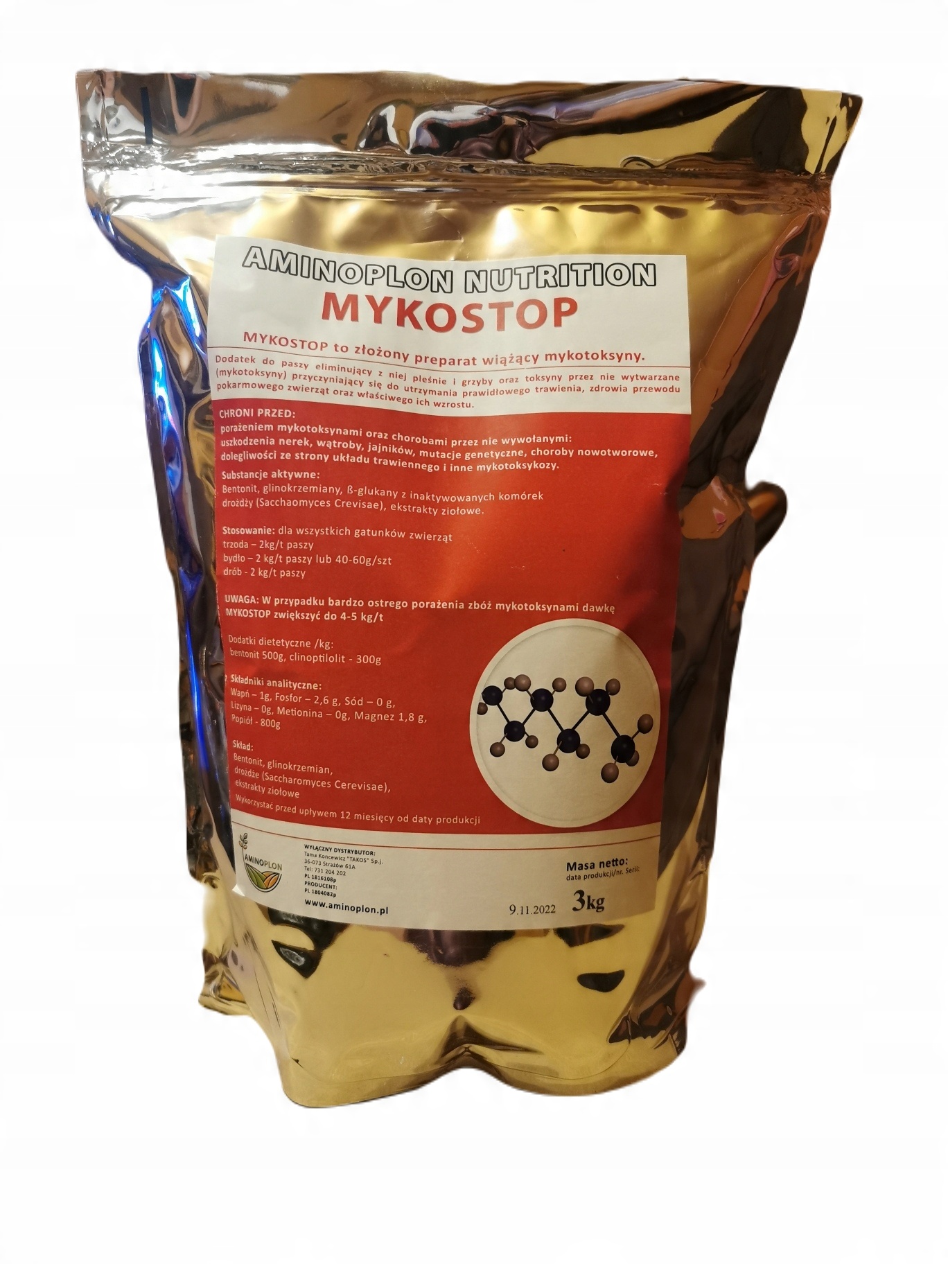 

Mykostop 3kg dodatek na pleśnie grzyby mykotoksyny