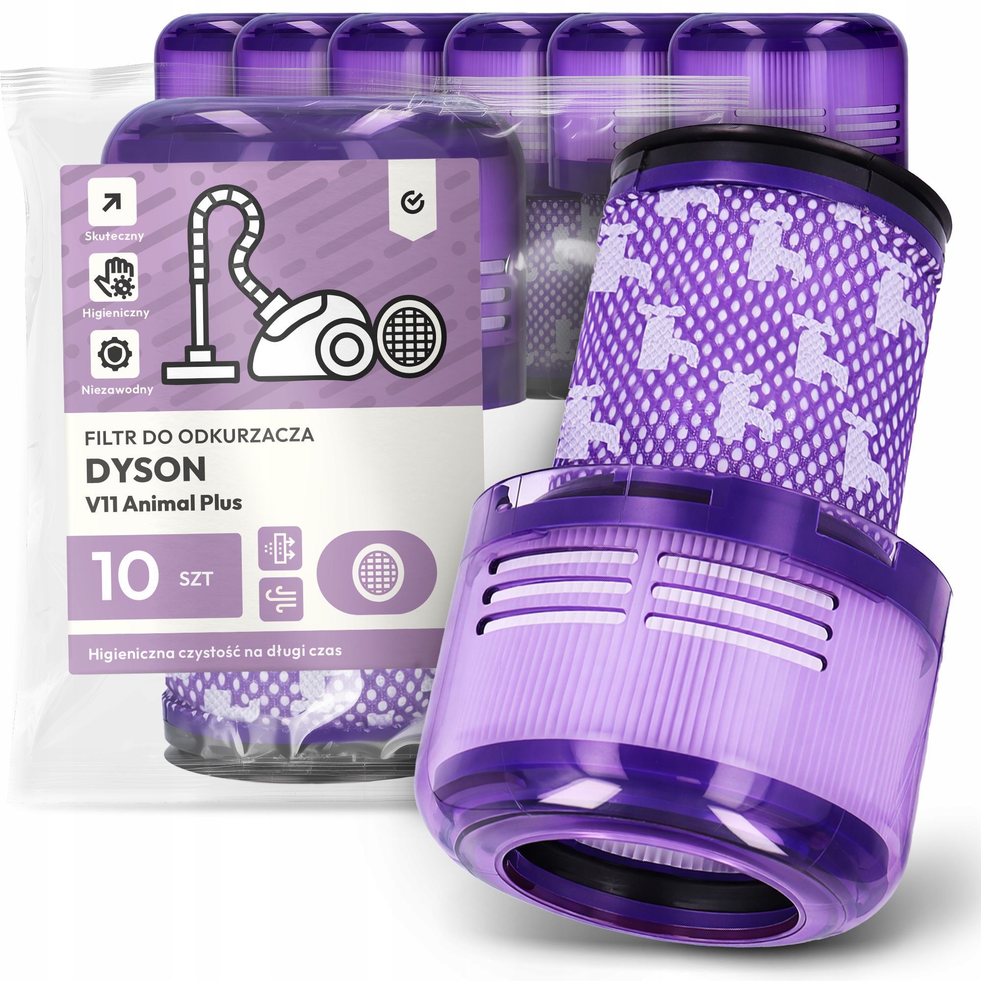 10 x Vzduchový Filtr pro vysavač Dyson V11 Animal Plus Omyvatelný Em-w