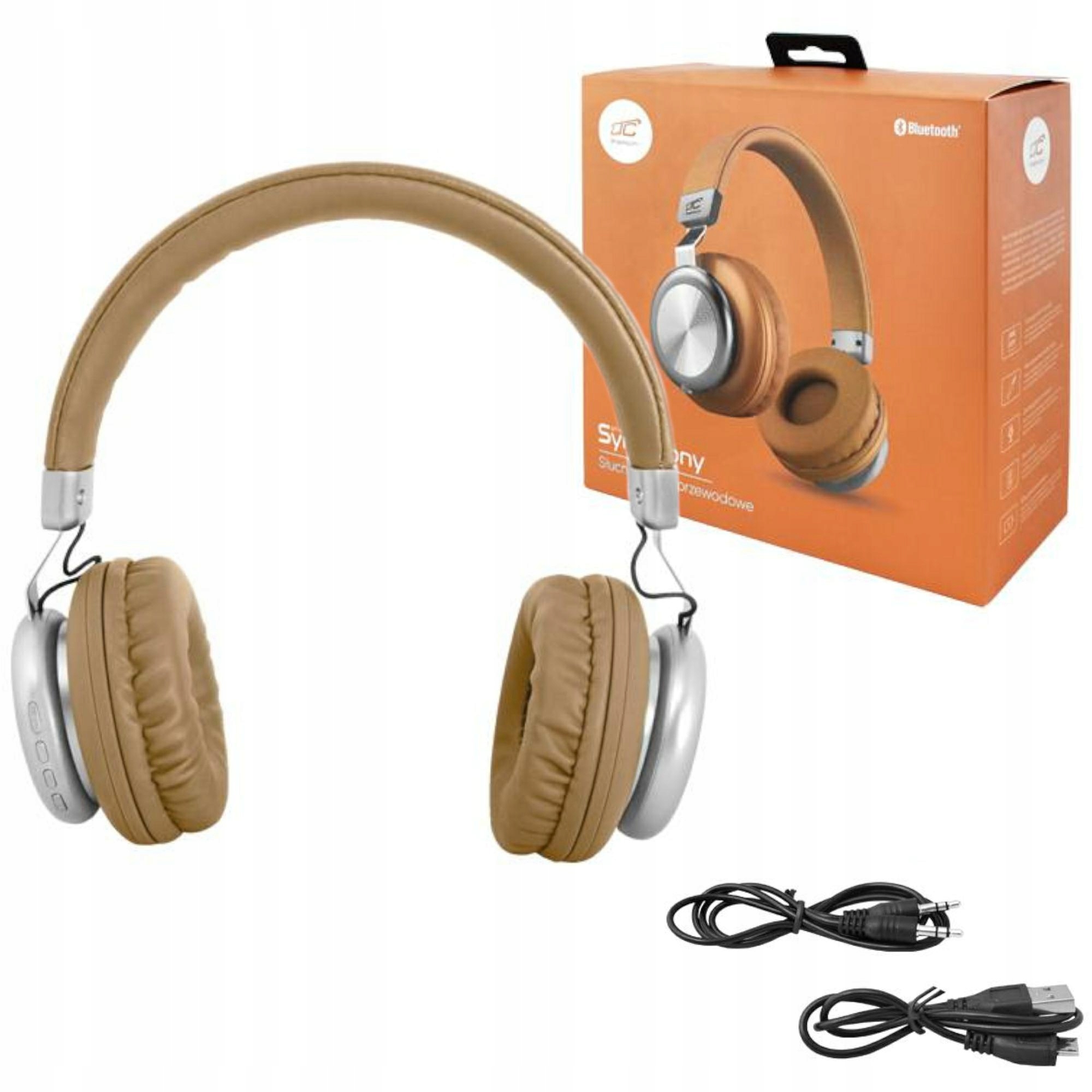 

Słuchawki Bezprzewodowe Nauszne Bluetooth Aux Sd