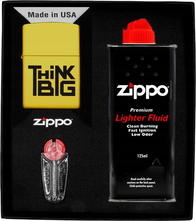 Sada Zippo Zapalovač Think Big Design Dárkový No1
