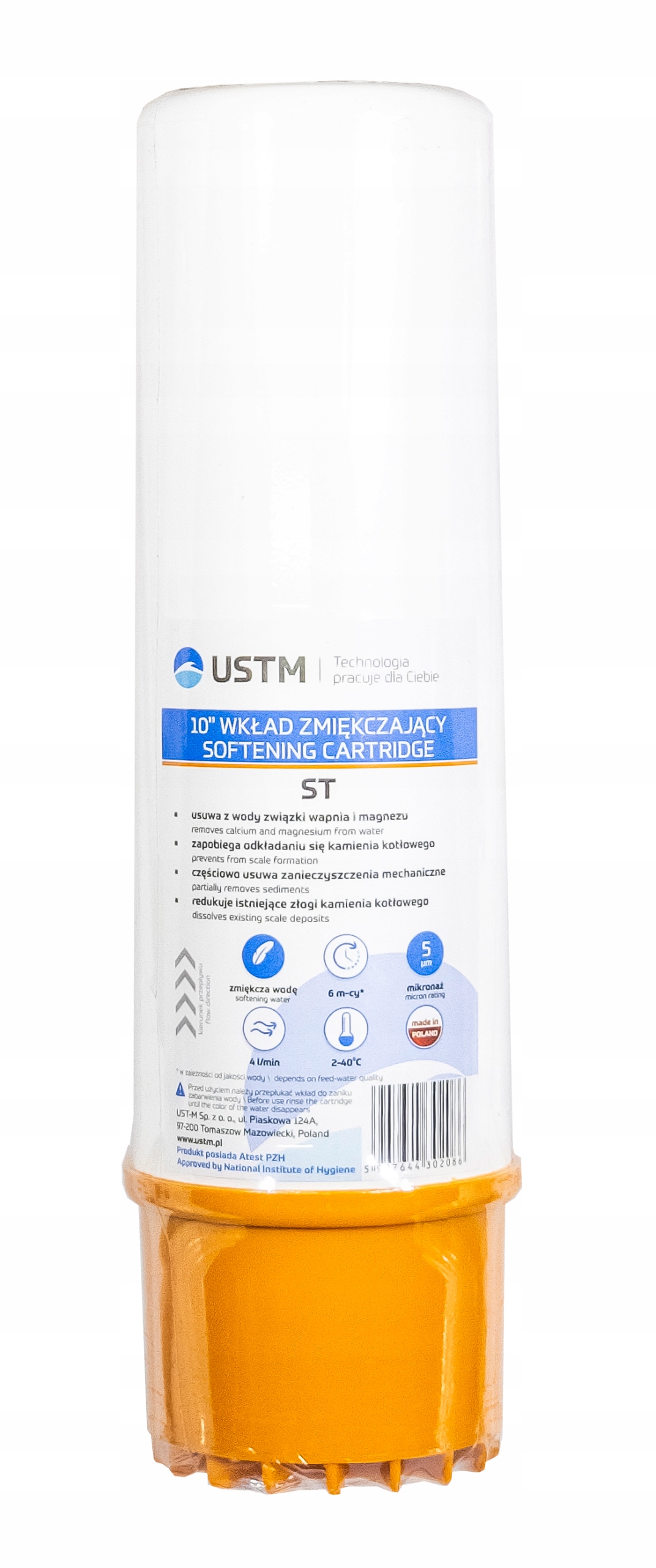 FILTR DO WODY WKŁAD BLOK UZDATNIAJĄCY ZMIĘKCZAJĄCY WODĘ ŻYWICA ST10 1SZTUKA Stan opakowania oryginalne