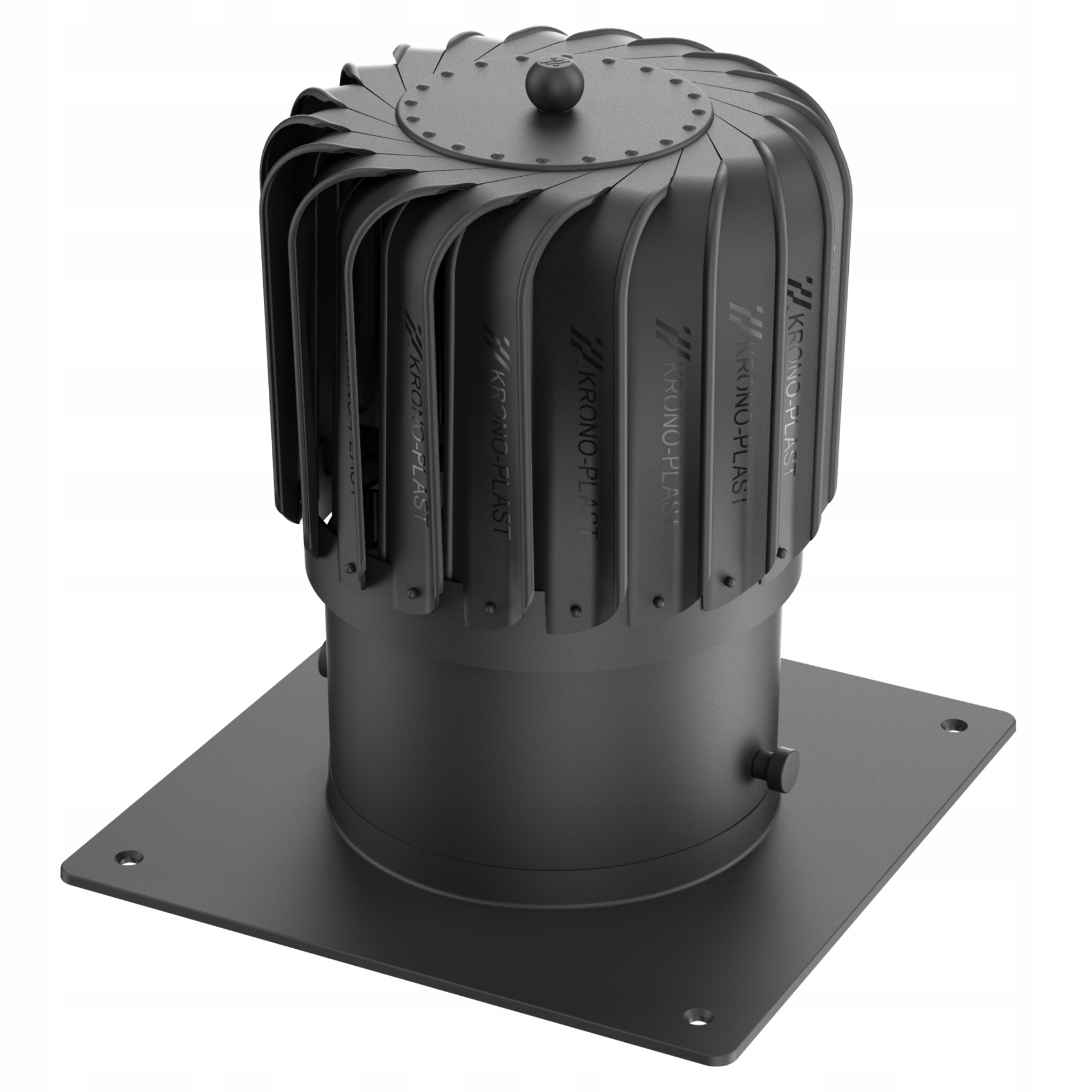 Komínová vložka podlouhlá Otočná s krytem pro Ventilaci fi200 Černá 9005