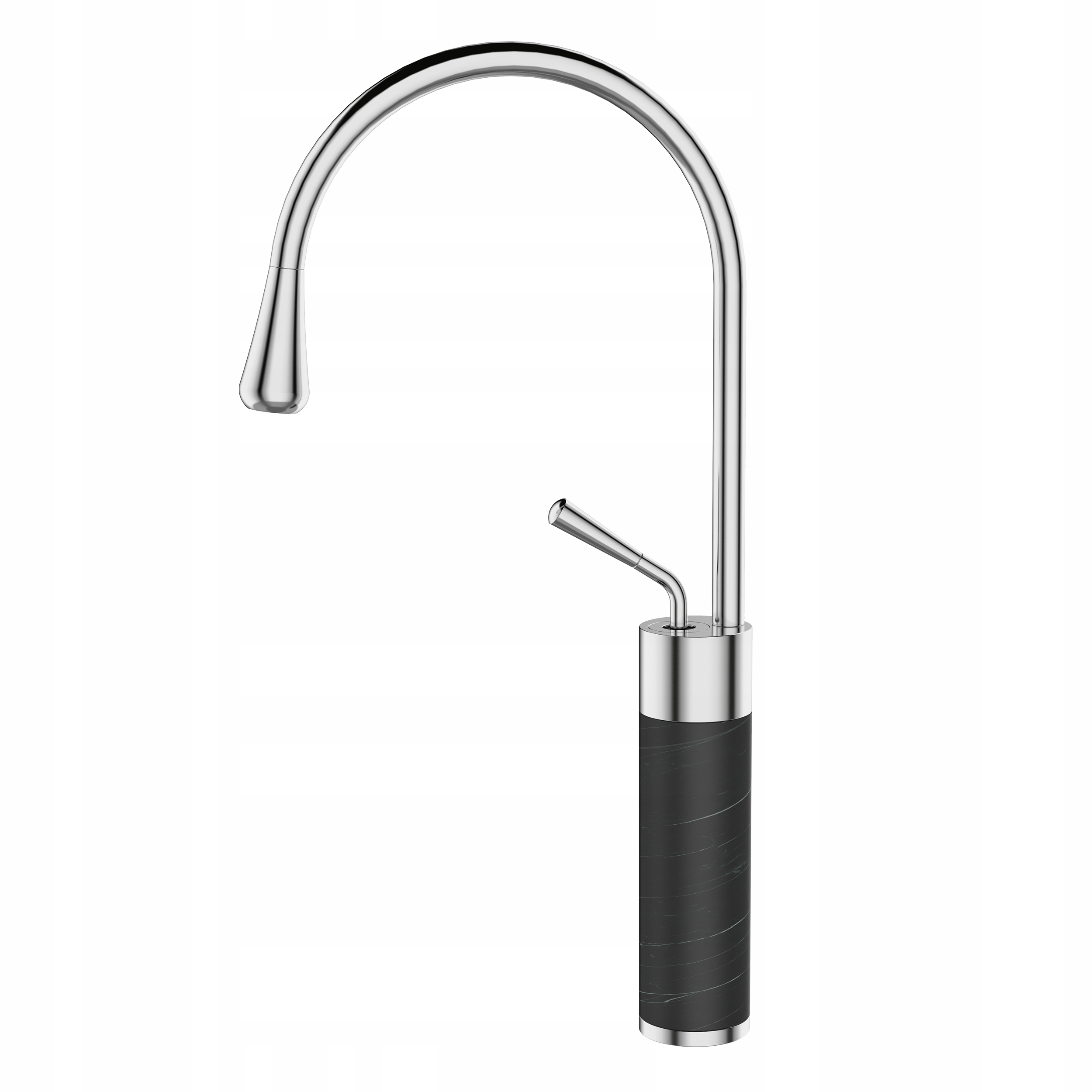 Vysoká umývadlová batéria Gabro čierna/chróm