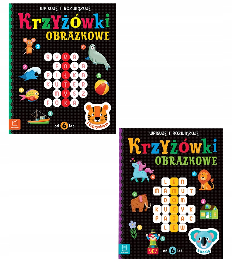 

2w1 Krzyżówki Obrazkowe Z Koalą Z Tygryskiem