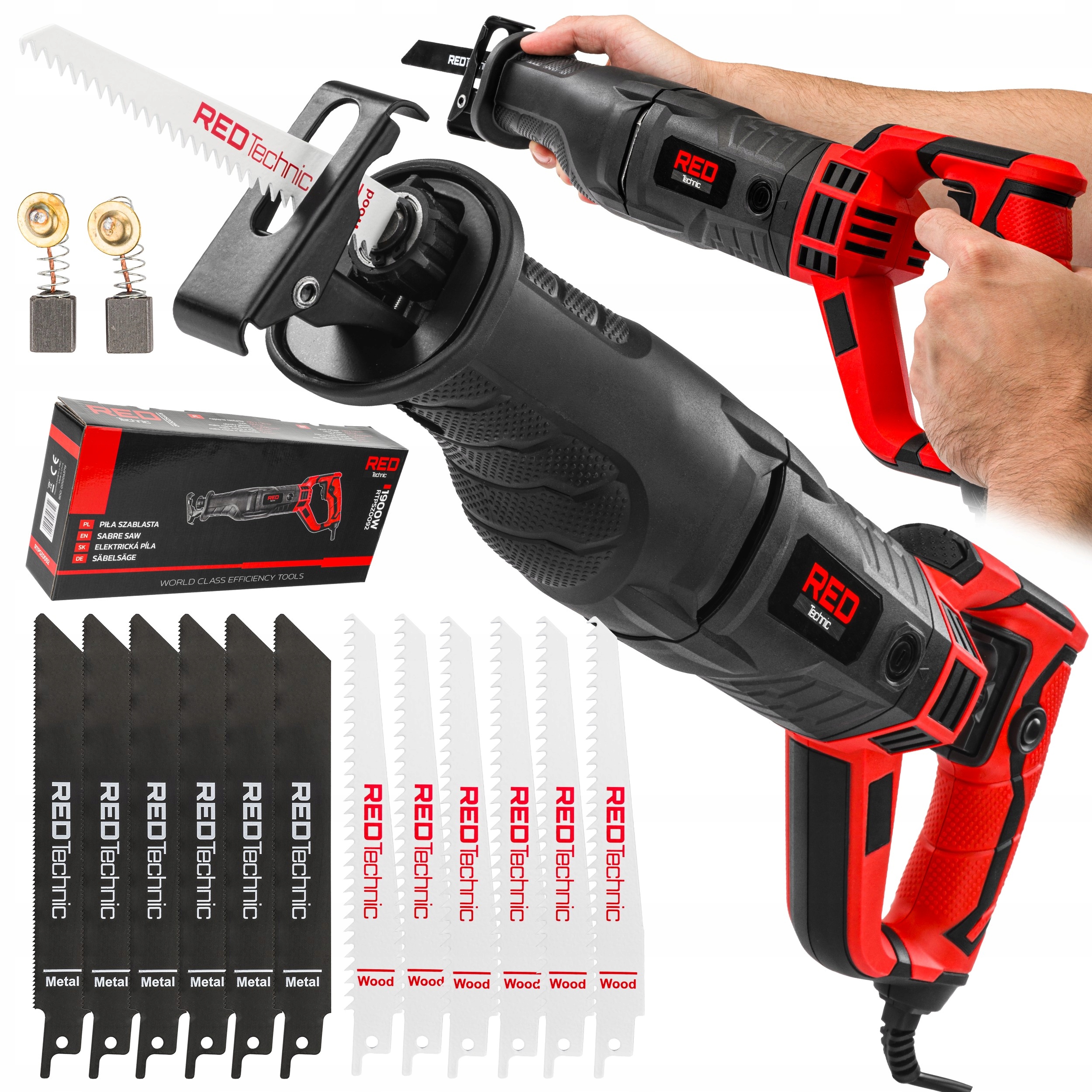 Pila ocaska pro řezání dřeva, kovu a dalších výrobků o výkonu 1800 W