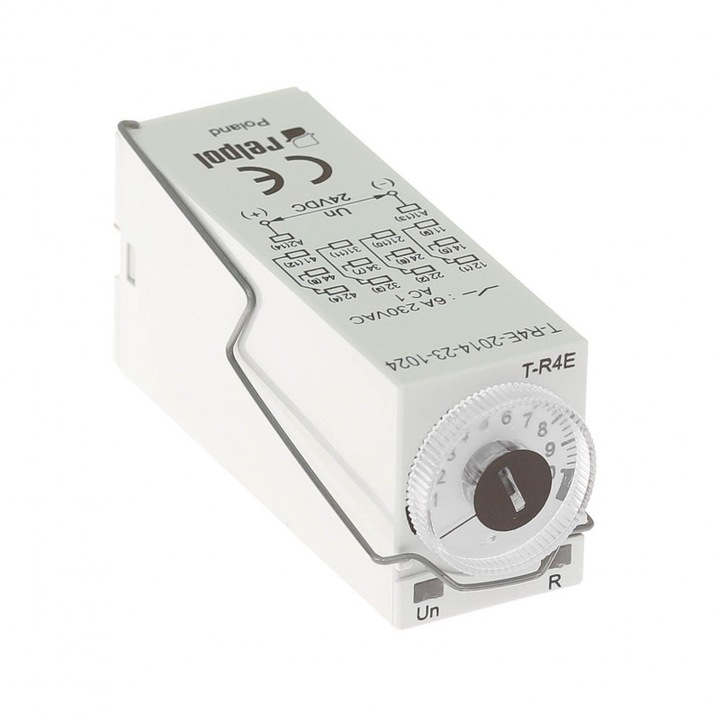 Časové relé 4P 1s-10h 24VDC zpožděné zapnutí T-R4E-2014-23-1024