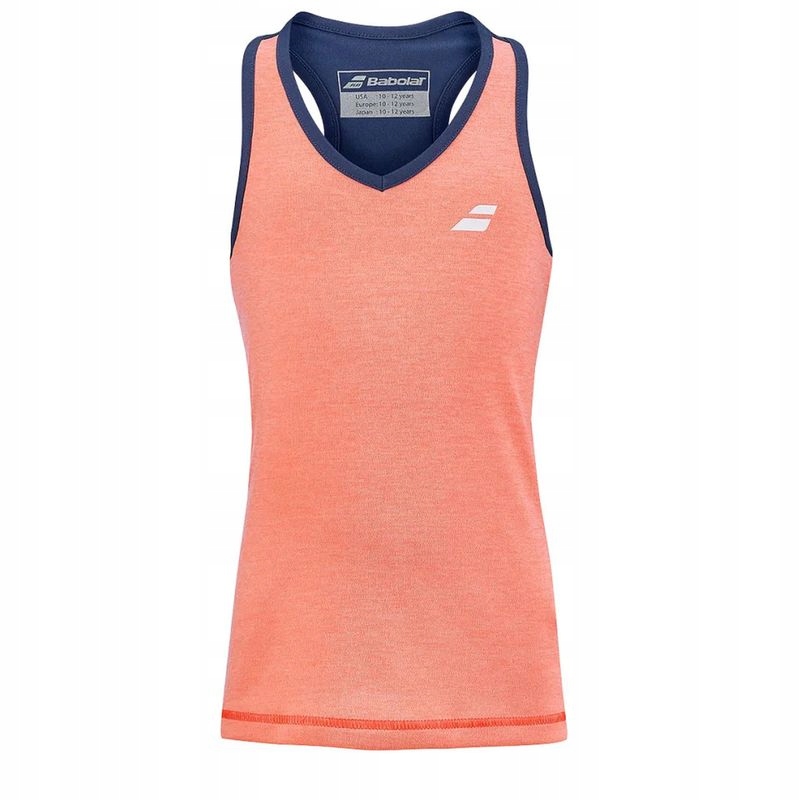 Koszulka Babolat Play Tank Top Girl Fluo Strike/estate Blue 164