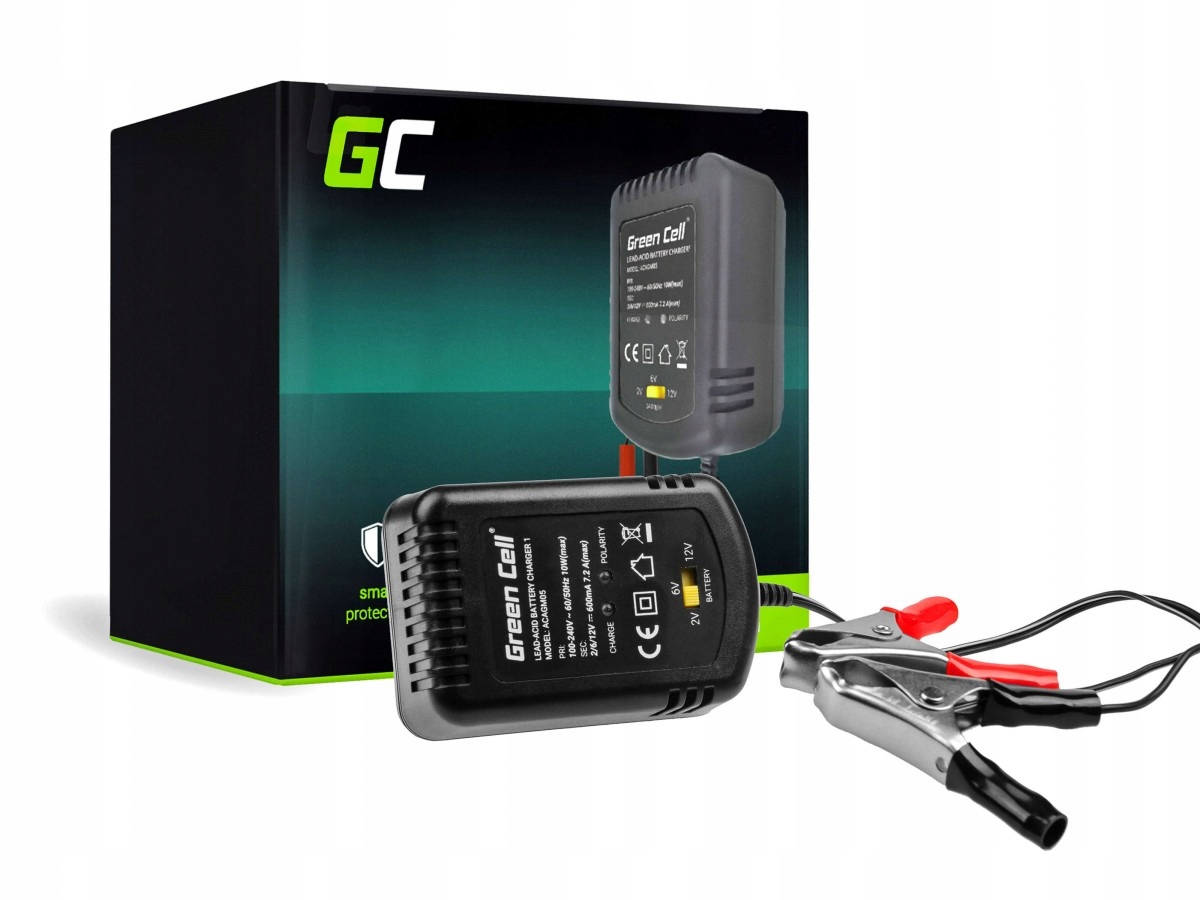 

Green Cell Ładowarka Prostownik do Aku 2V 6V 12V