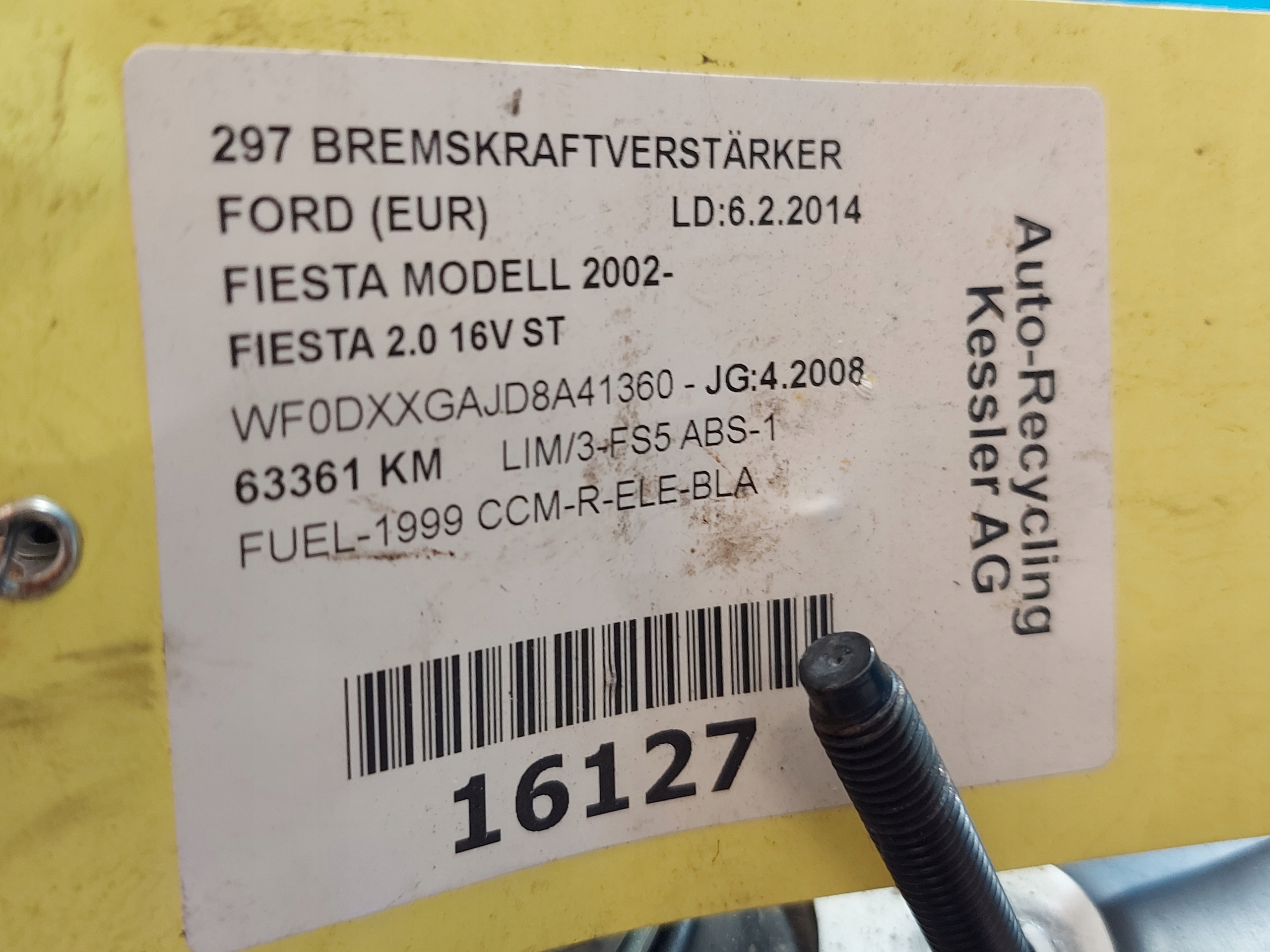 servo pump FIESTA ST 2008R 5SY-2B195-CC 2.0 ST