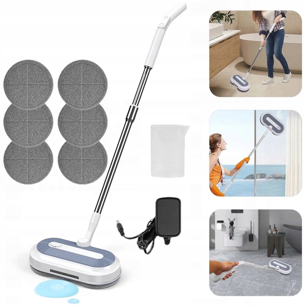 Bezdrátový Elektrický Led Mop, Sada Rotačních Mopů, Čistič Oken