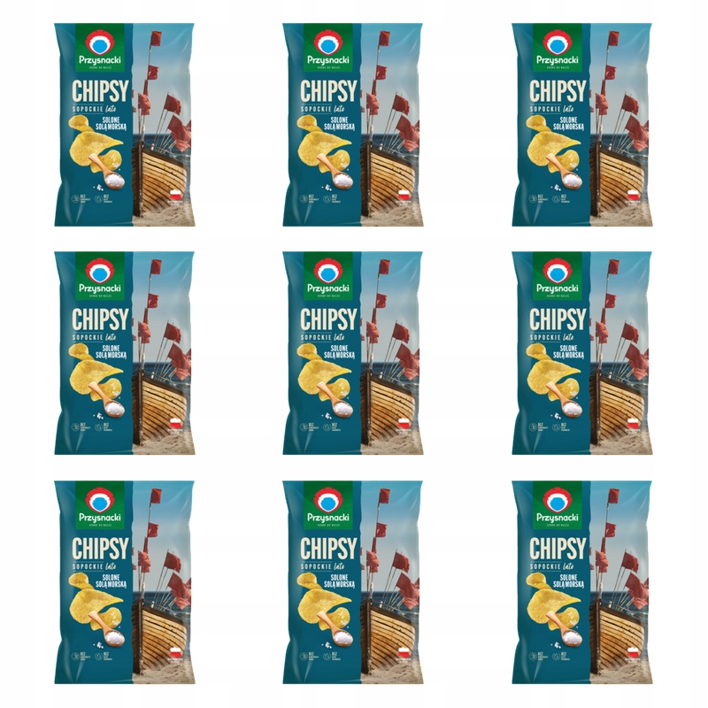 Przysnacki chipsy Sopockie lato solone solą morską 130 g X9