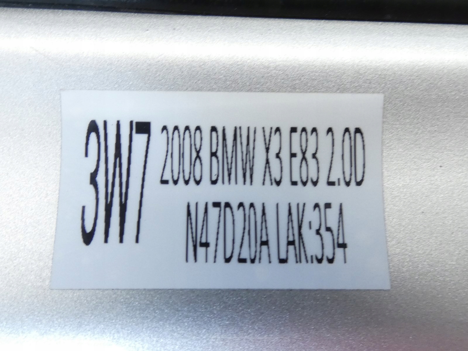 door right right front front BMW X3 E83 LAK TITANSILBER METALLIC (354)