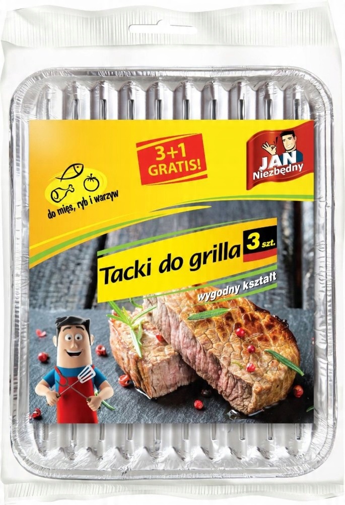 

Tacki do grilla prostokątne 3 szt + 1gratis