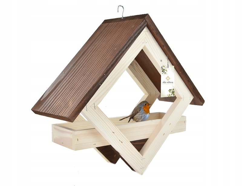 Duży Solidny Karmnik dla ptaków Domek Dla Ptaków Drewniany domek dla ptaków