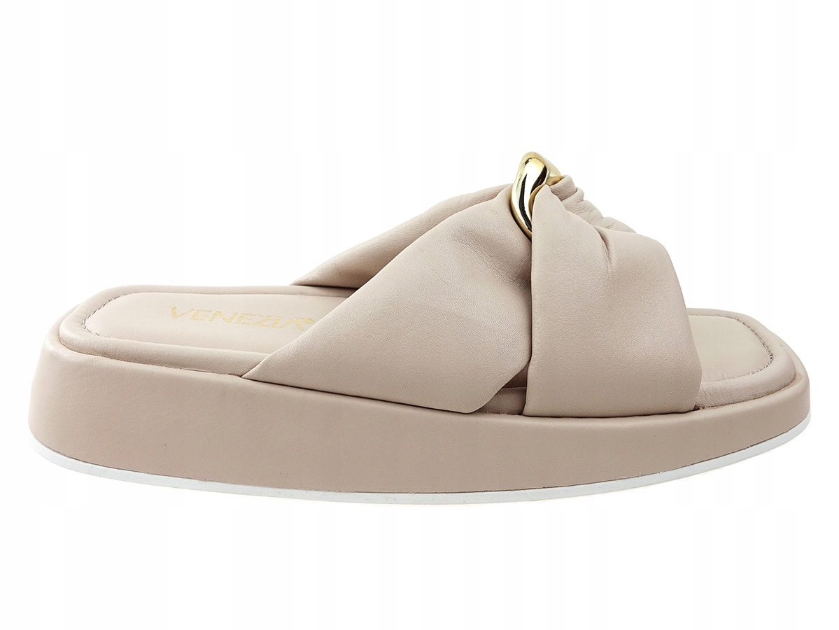 

Venezia klapki platformy 3539 beż, skóra New 40