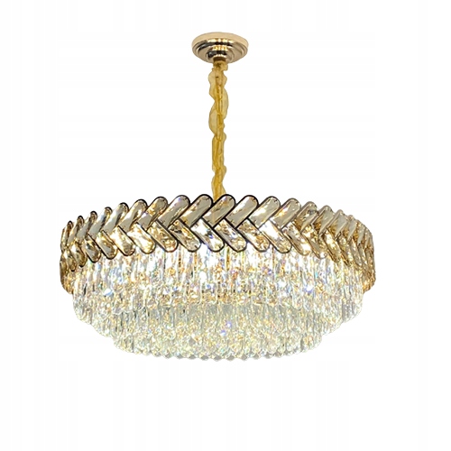 Luster Kryštálová stropná lampa zlatá závesná glamour do obývacej izby