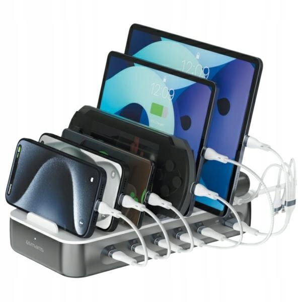 Stacja ładująca 4smarts Team 100W z zestawem kabli kosmiczna szarość