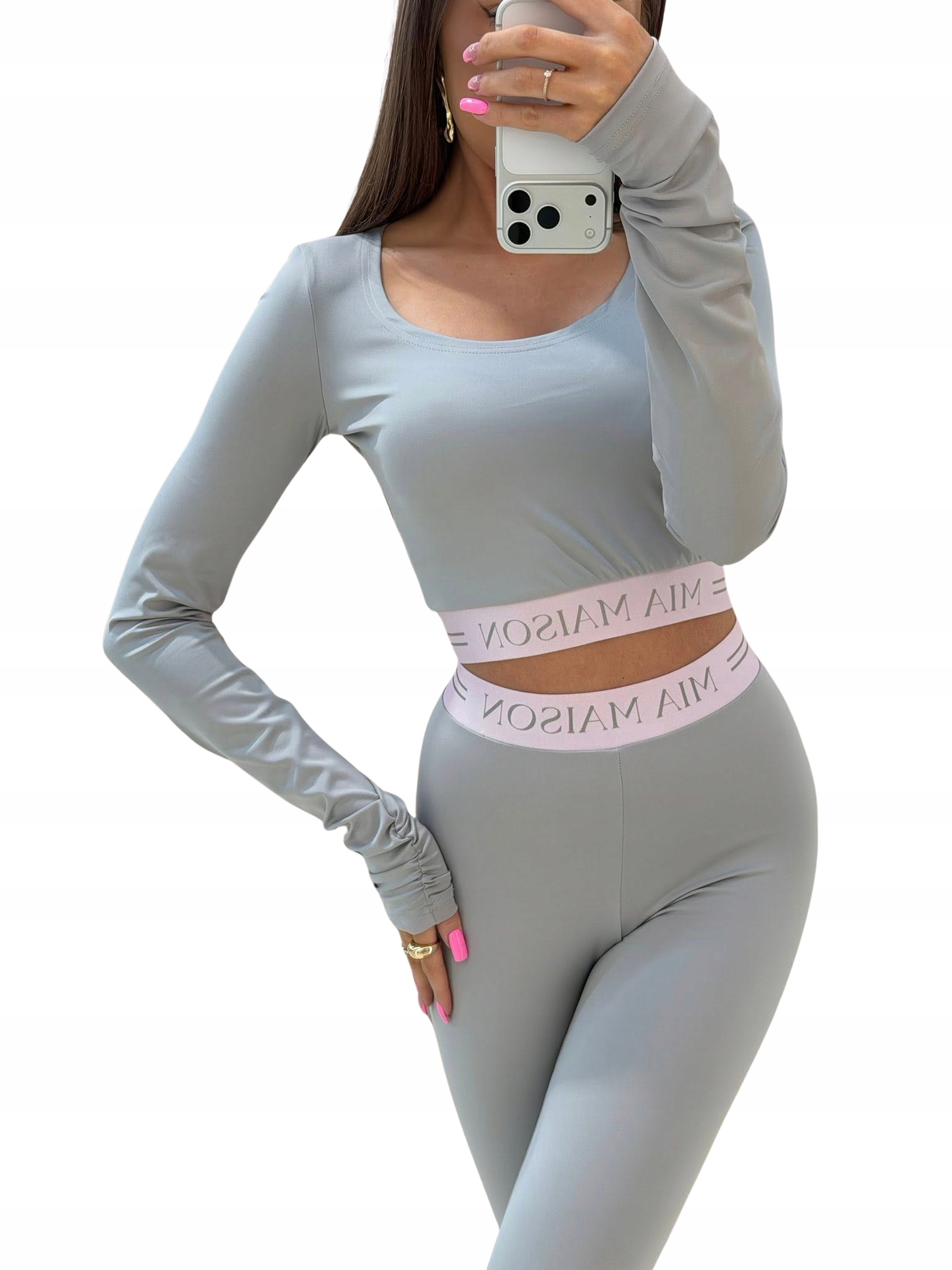 Komplet Pilates Mia Maison S Šalvěj Halenka Sportovní legíny