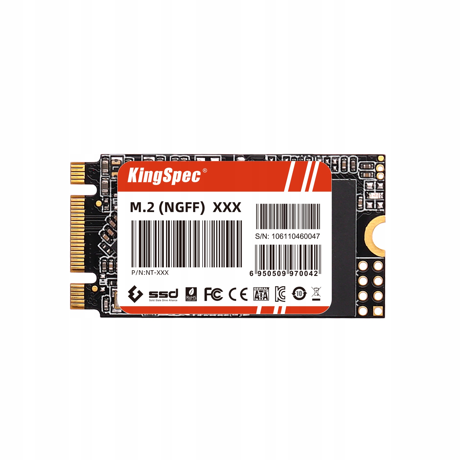 KingSpec Dysk Ssd 1TB M.2 Sata III 2242 3D Nand Ngff do Komputera Stacjonarnego/Laptopa