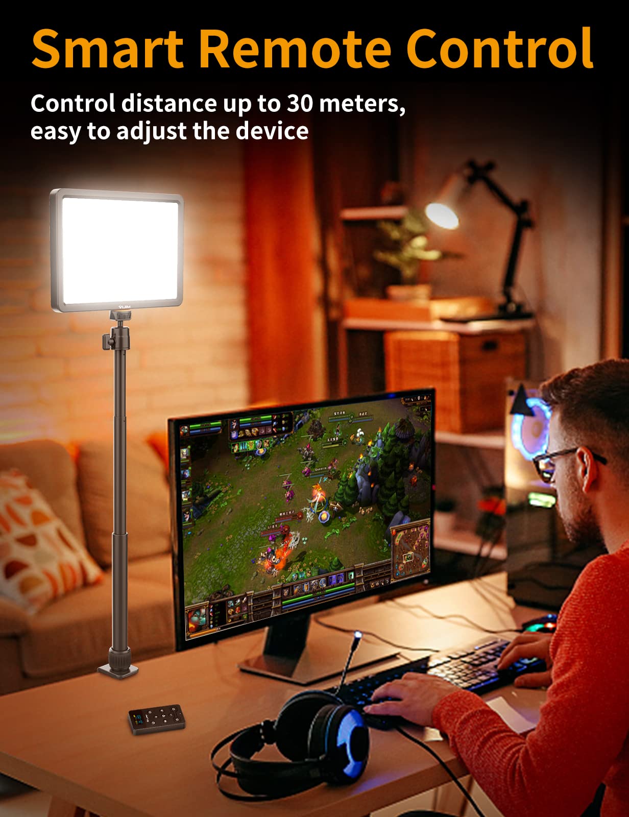 ULANZI K20 Lampa LED Do Wideo Zdalne Sterowanie 600 Lumenów 10W 2500K-9000K — miniatura 5
