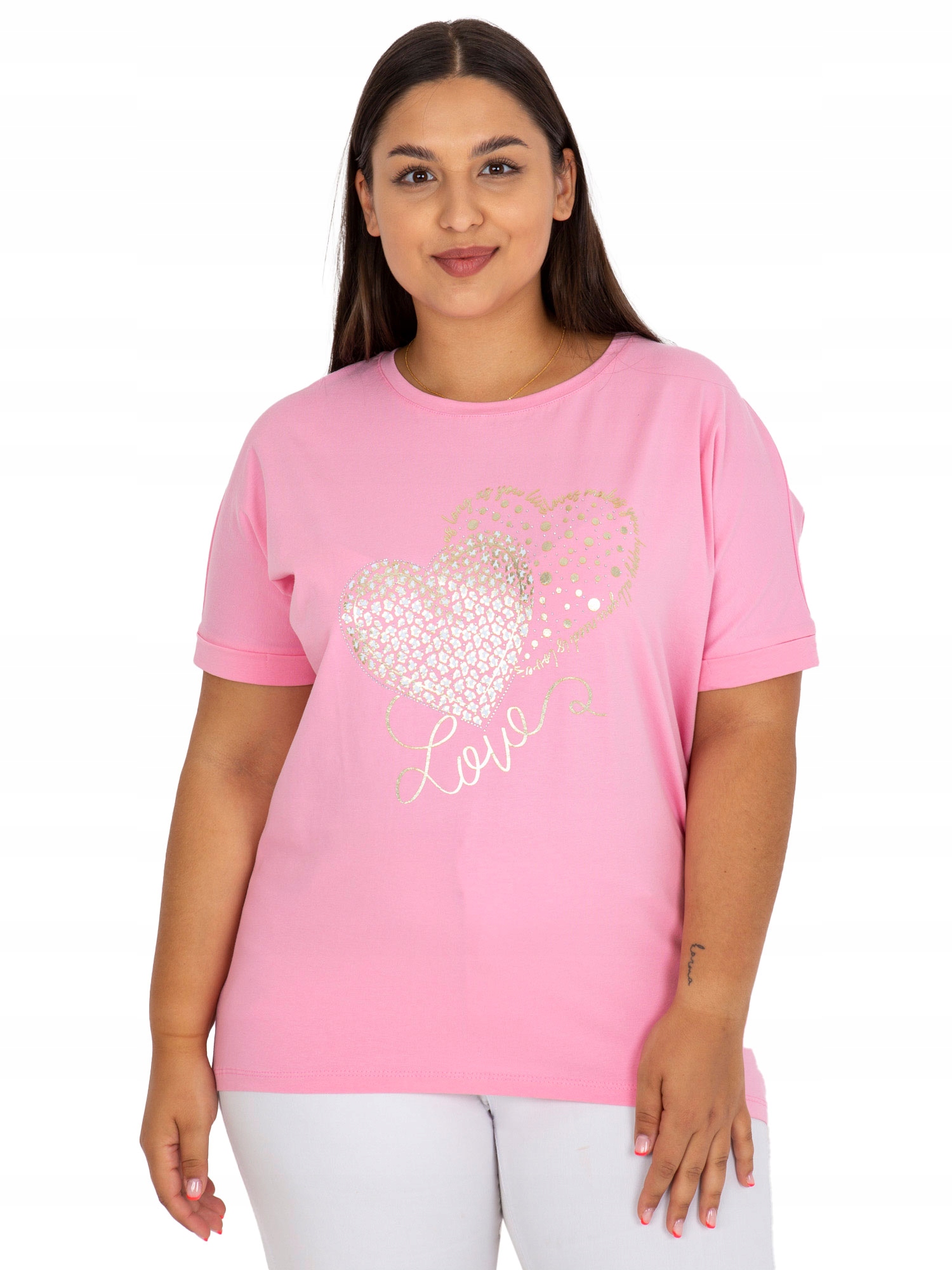 

T-shirt Damski Plus Size z nadrukiem na lato