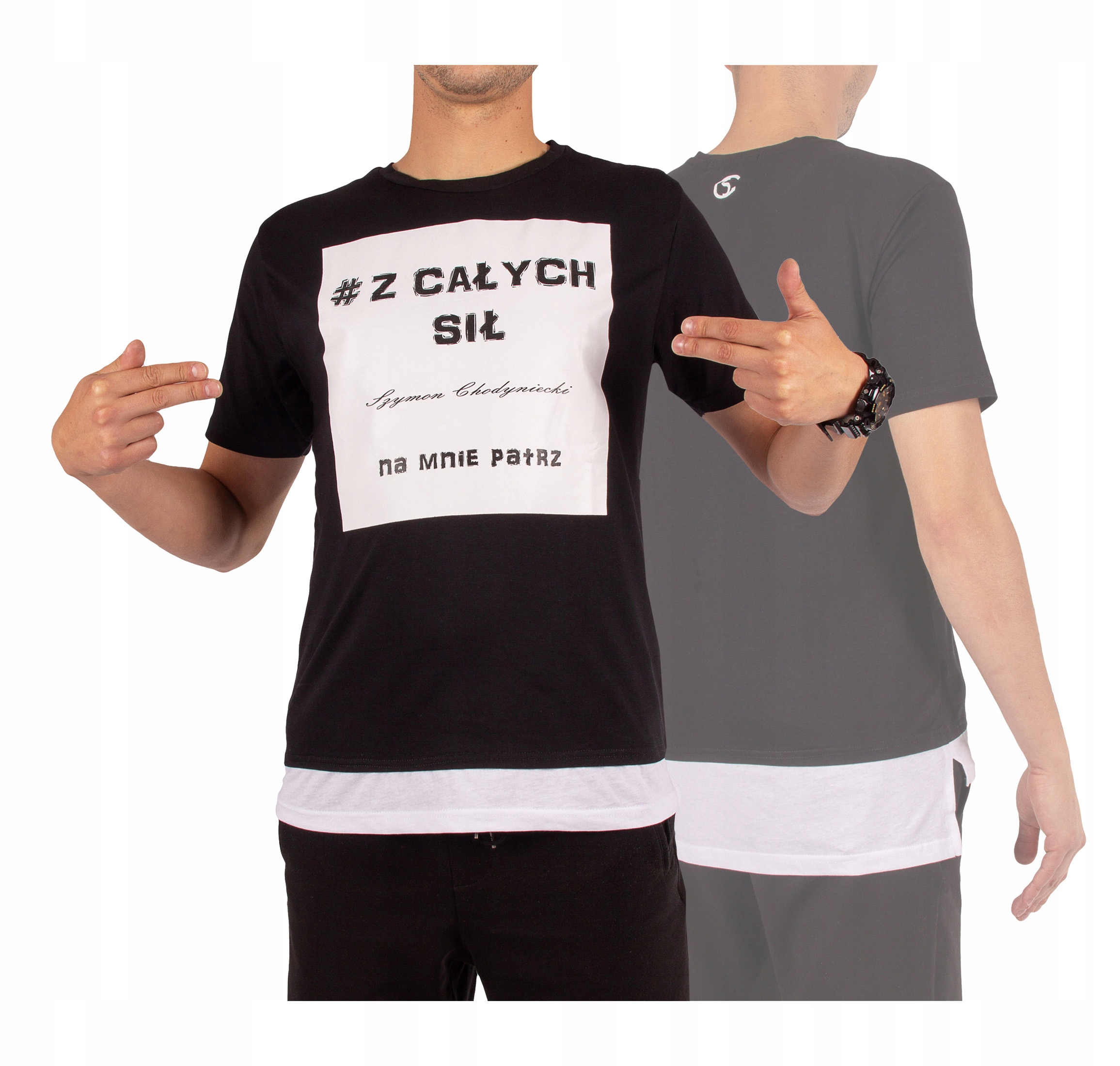 

T-shirt męski Szymon Chodyniecki Z Całych Sił Xs