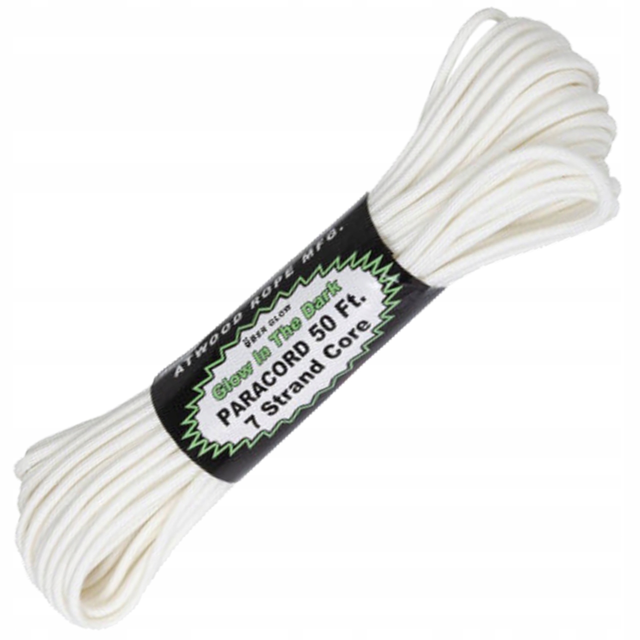 Survivalová Linka Paracord 550 Šňůra Glow 15 m 50ft Atwood Bílá