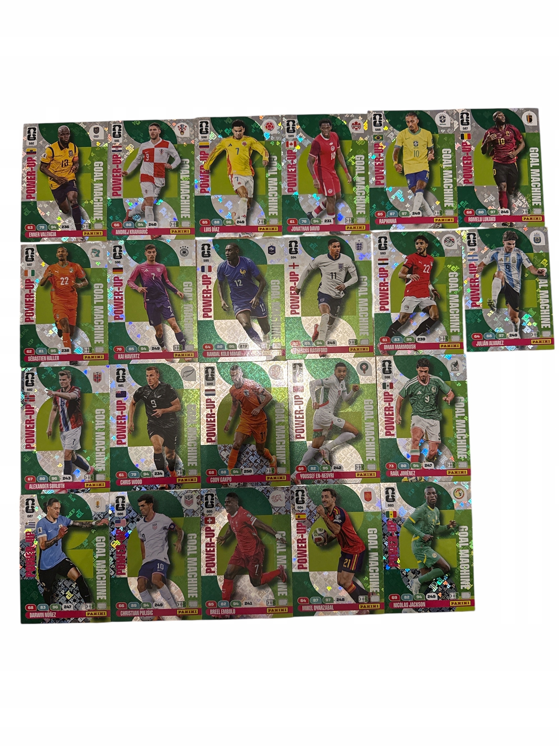 Mistrovství Světa Fifa Amerika 2026 Panini Goal Machines 586 607 22 karet Kompletní