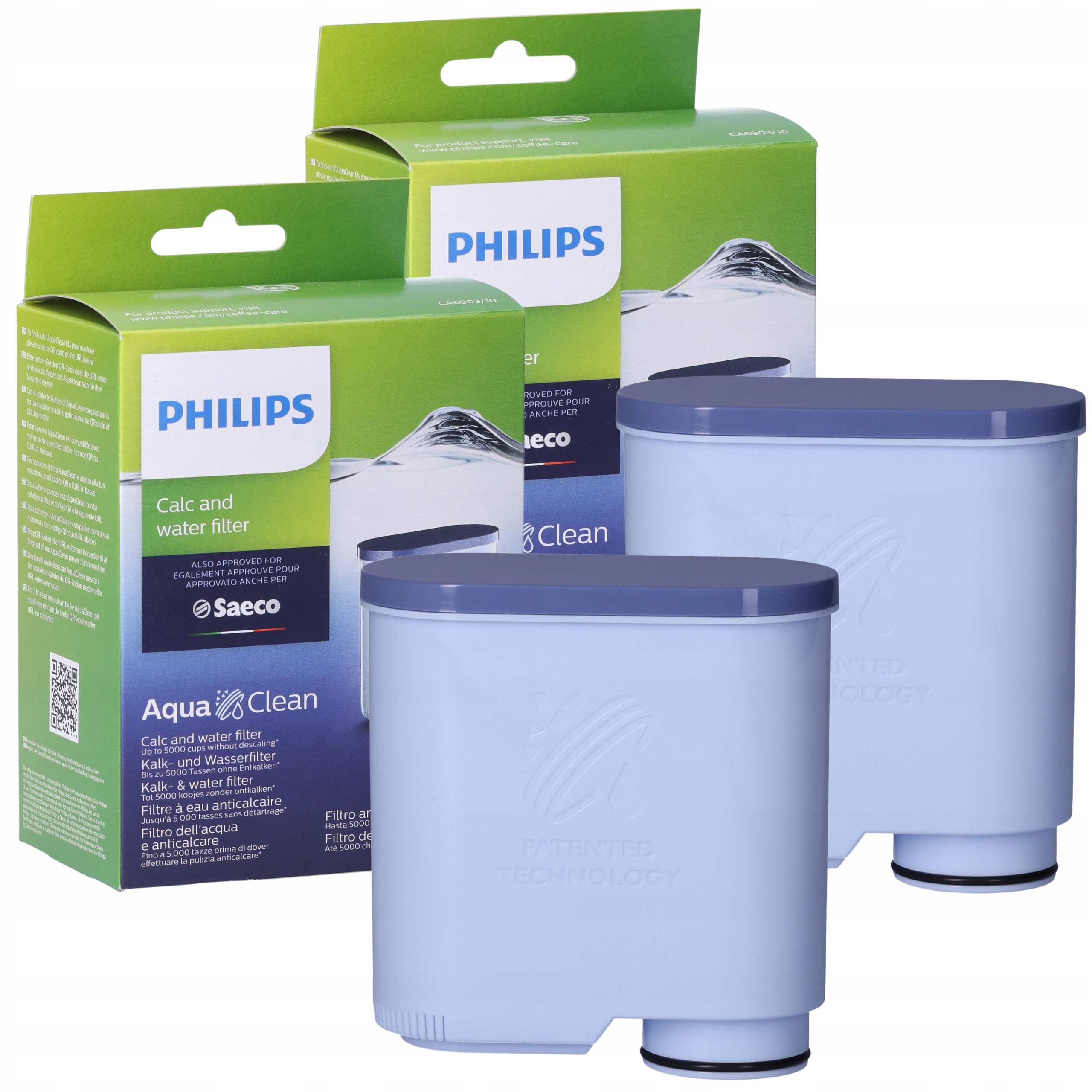 

2x Saeco Filtr Do Wody Ekspresów Aqua Clean CA6903