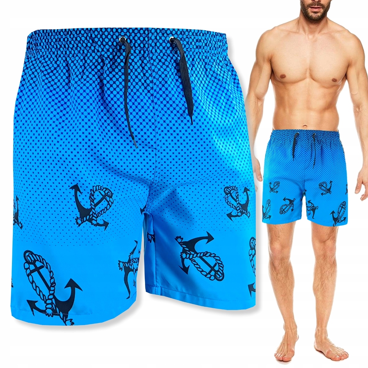 MĘSKIE SPODENKI KĄPIELOWE SZORTY DO PŁYWANIA SPODNIE KĄPIELÓWKI #3XL KTW