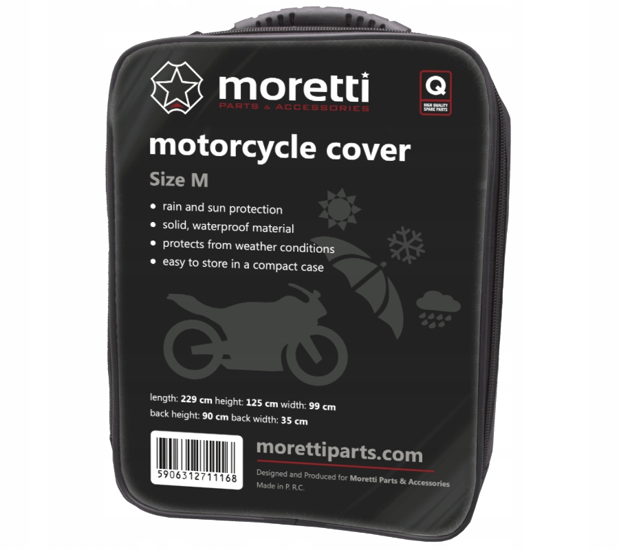 Premium-pokrowiec Na Motocykl Skuter Motorower Cross Moretti Rozmiar M