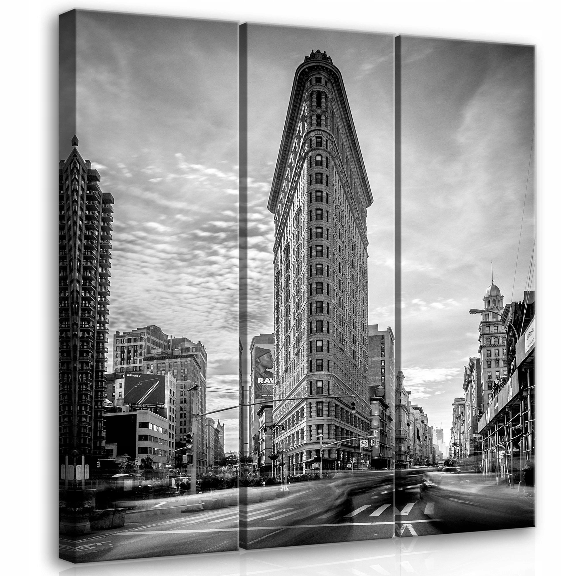 Obraz 90x100 New York Flatiron krajina městská architektura černobílá