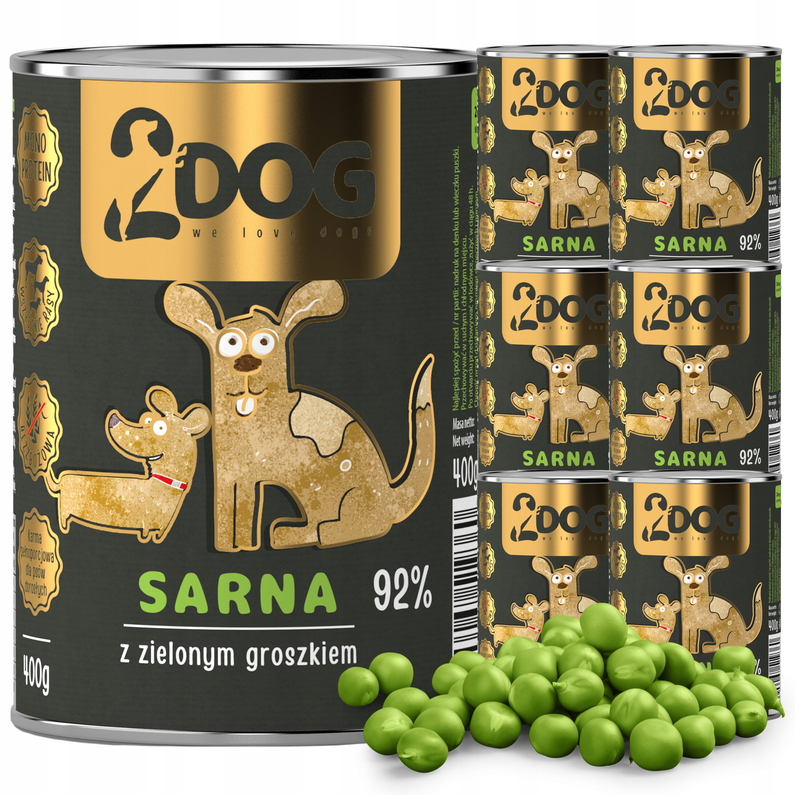 Levně Vlhké Krmivo Pro Psa Sarna 400 g Monoproteinové Hypoalergenní S Vlákninou