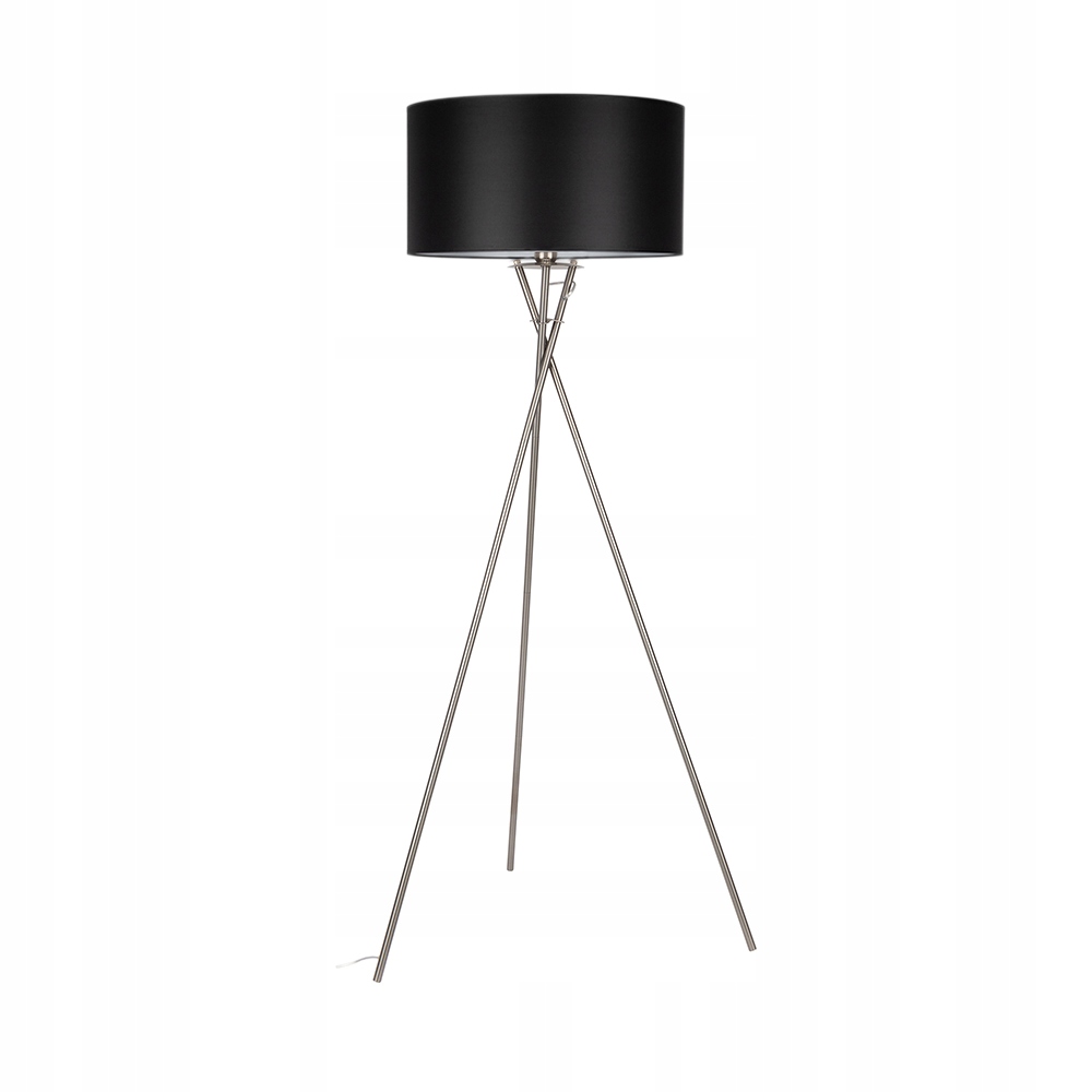 Stojacia podlahová lampa Hugo Abažúr 50 cm E27 Trojnožka Saténová Led