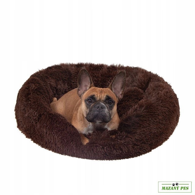 Levně Pelíšek Puffy Donut tmavě hnědý 70 cm